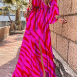 Judit | Alkalmi Maxi Ruha Női V-nyakú Kimono Ujjú