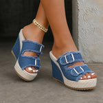 Judit | Platform Szandál Női Farmeranyagú Espadrilles