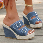Judit | Platform Szandál Női Farmeranyagú Espadrilles
