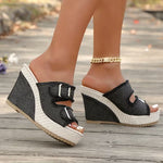 Judit | Platform Szandál Női Farmeranyagú Espadrilles