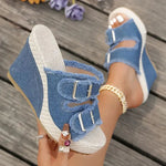 Judit | Platform Szandál Női Farmeranyagú Espadrilles