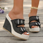 Judit | Platform Szandál Női Farmeranyagú Espadrilles