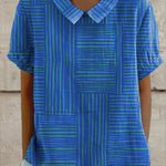 Katalin | Színblokkos Ing Női Csíkos Oversize