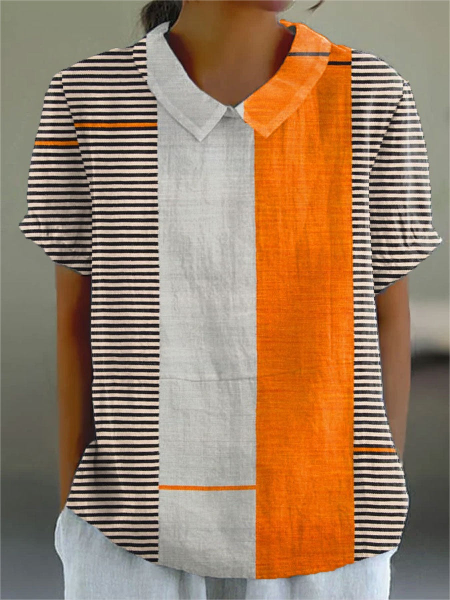 Katalin | Színblokkos Ing Női Csíkos Oversize