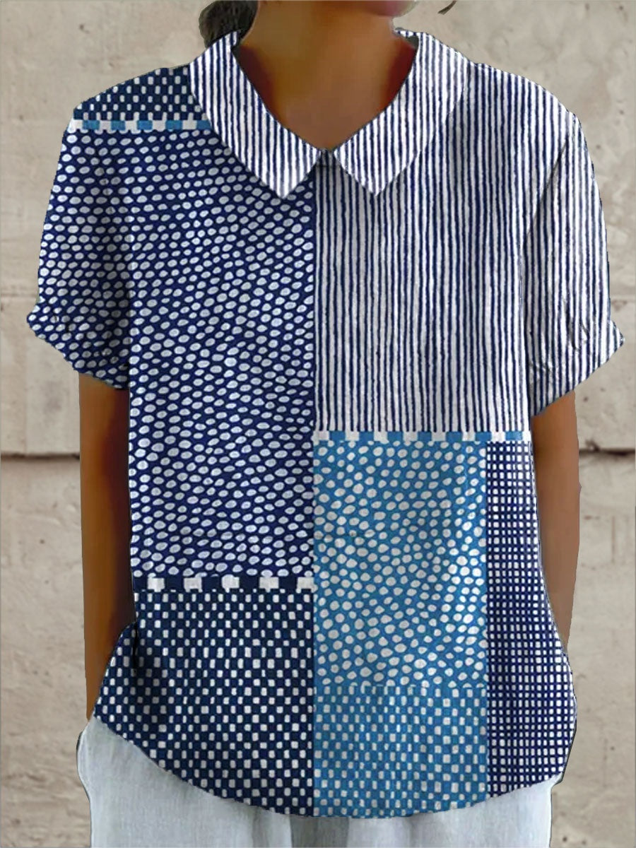 Katalin | Színblokkos Ing Női Csíkos Oversize