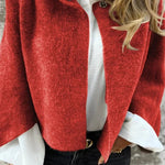 Katharina | Wolljacke Damen Kurz Flauschig Knöpfe