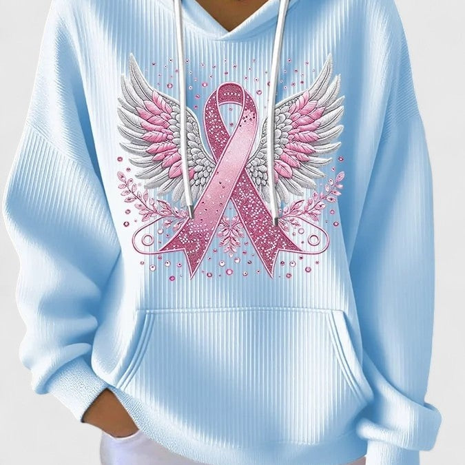 Katja | Sweatshirt Damen Kapuzenpullover mit Print Lockere Passform