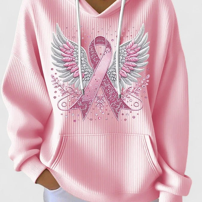 Katja | Sweatshirt Damen Kapuzenpullover mit Print Lockere Passform