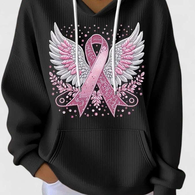 Katja | Sweatshirt Damen Kapuzenpullover mit Print Lockere Passform