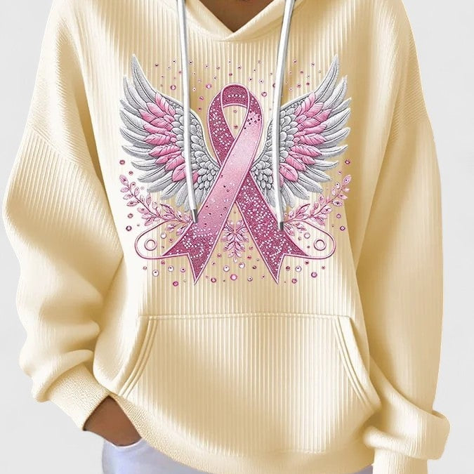 Katja | Sweatshirt Damen Kapuzenpullover mit Print Lockere Passform
