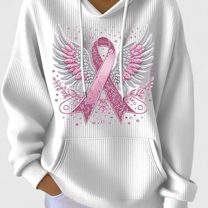 Katja | Sweatshirt Damen Kapuzenpullover mit Print Lockere Passform