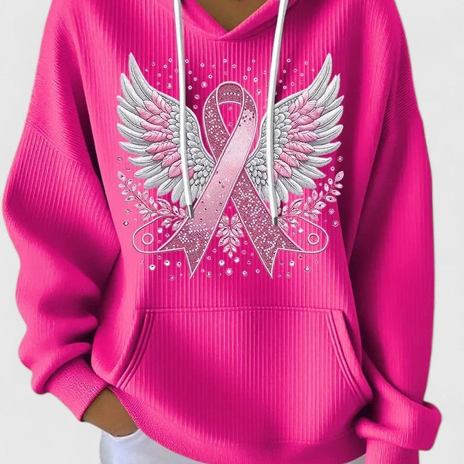 Katja | Sweatshirt Damen Kapuzenpullover mit Print Lockere Passform