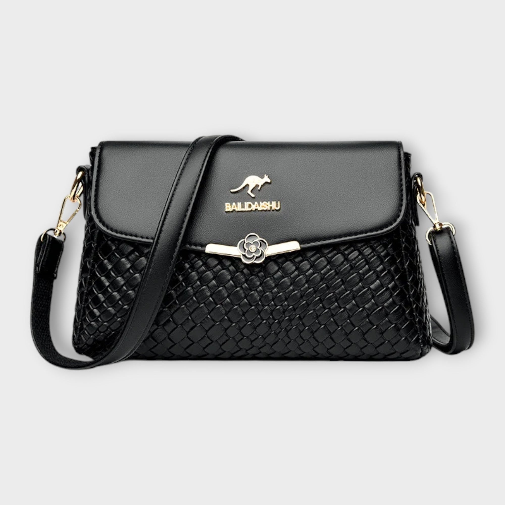 Kinga | Crossbody Táska Női Fonott Minta Bőr