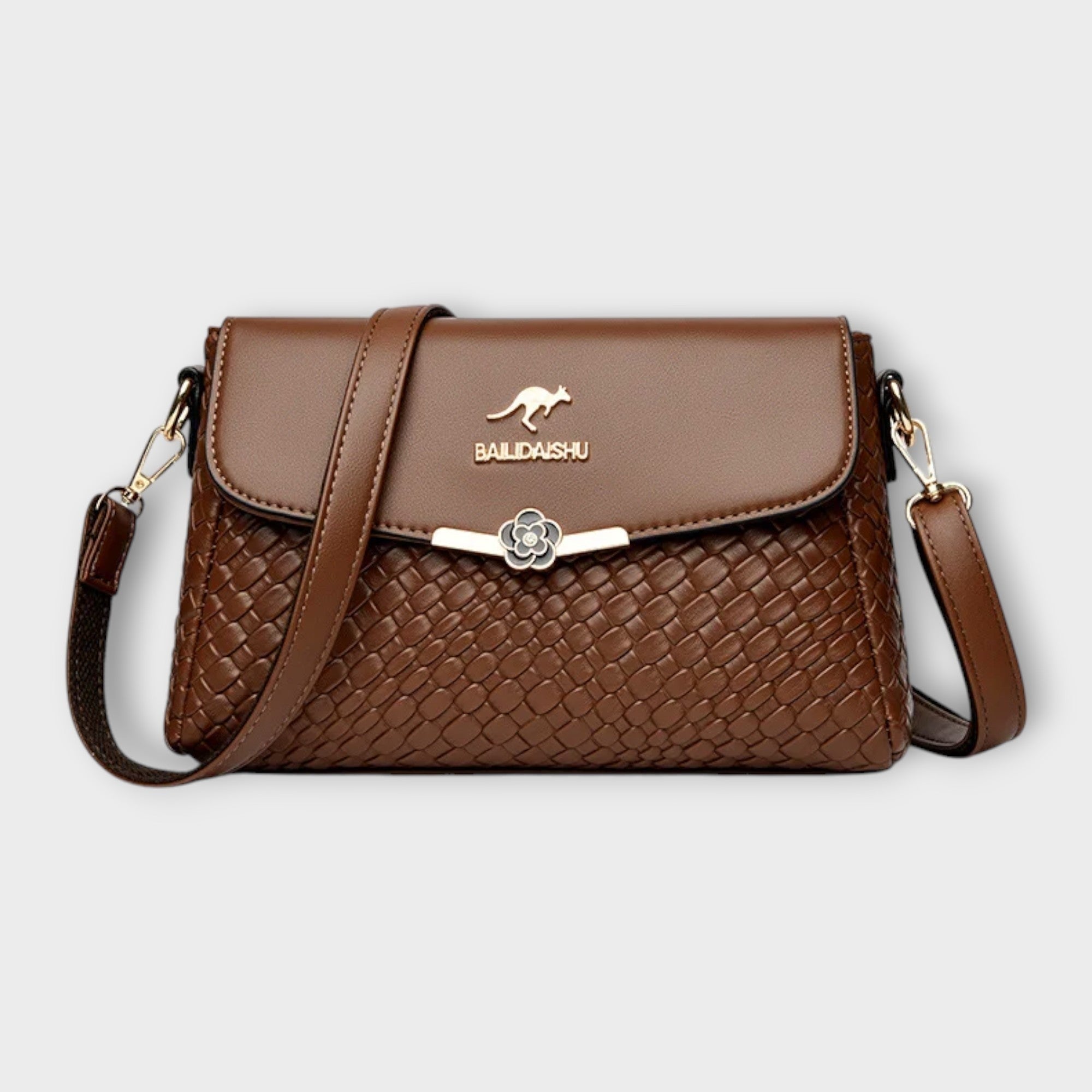 Kinga | Crossbody Táska Női Fonott Minta Bőr