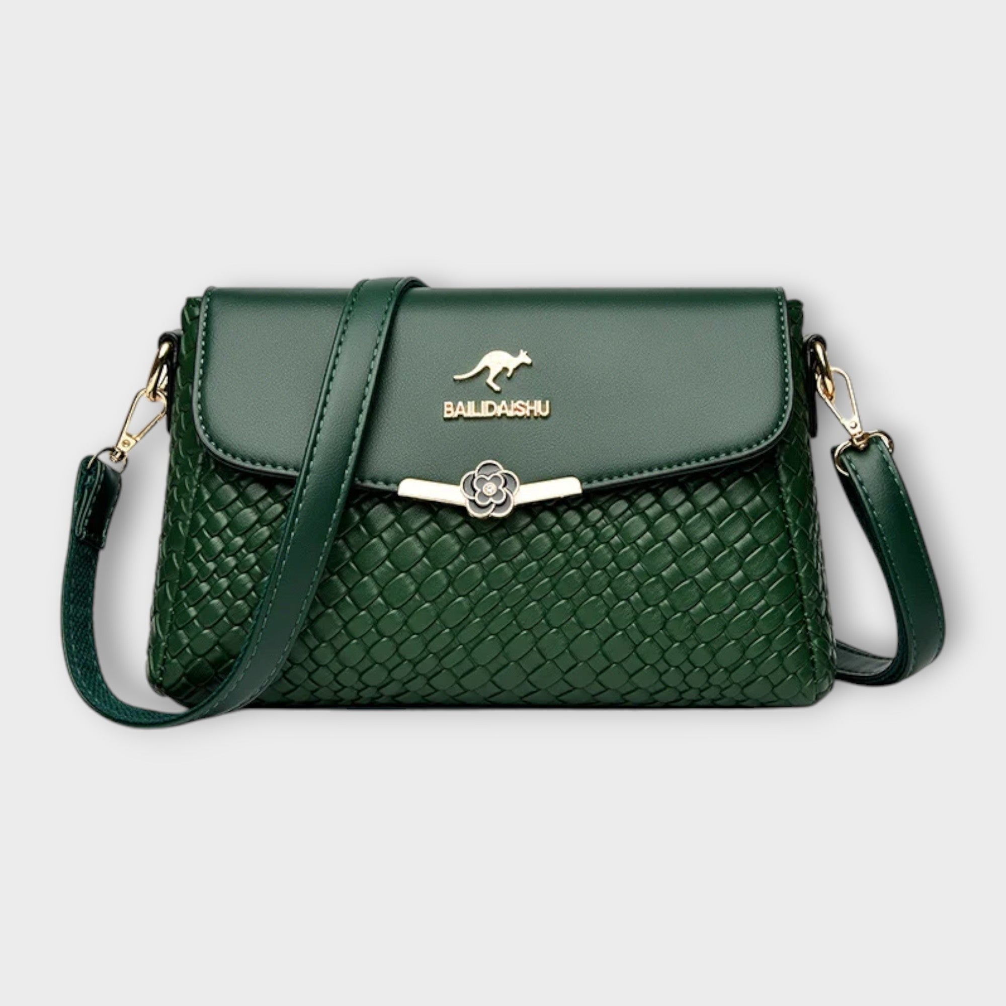 Kinga | Crossbody Táska Női Fonott Minta Bőr