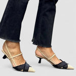 Kinga | Slingback Cipő Női Hegyes Orrú Alacsony Sarkú