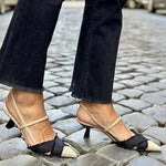 Kinga | Slingback Cipő Női Hegyes Orrú Alacsony Sarkú