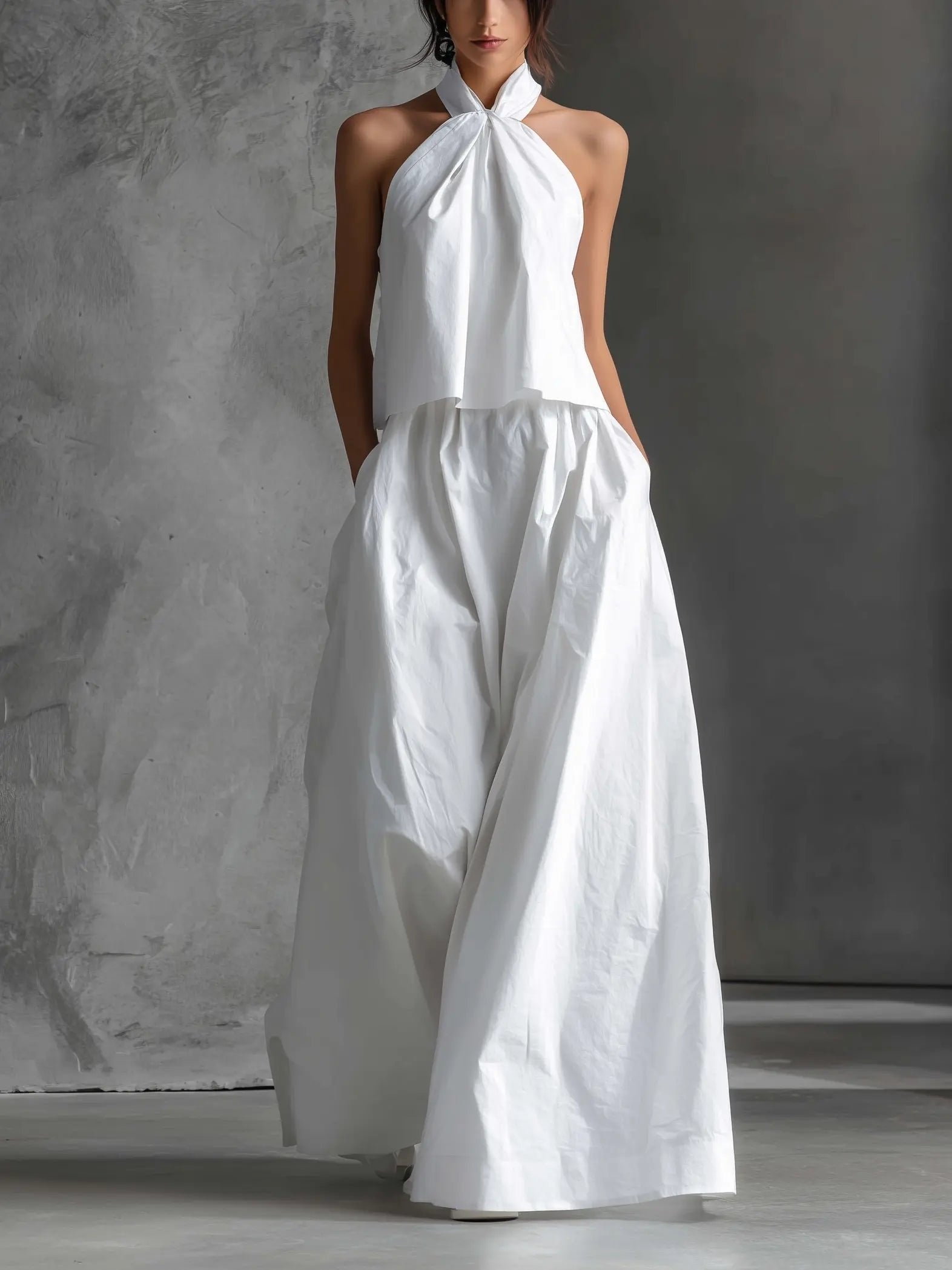 Klára | Két Részes Szett Női Halter Top Maxi Szoknya