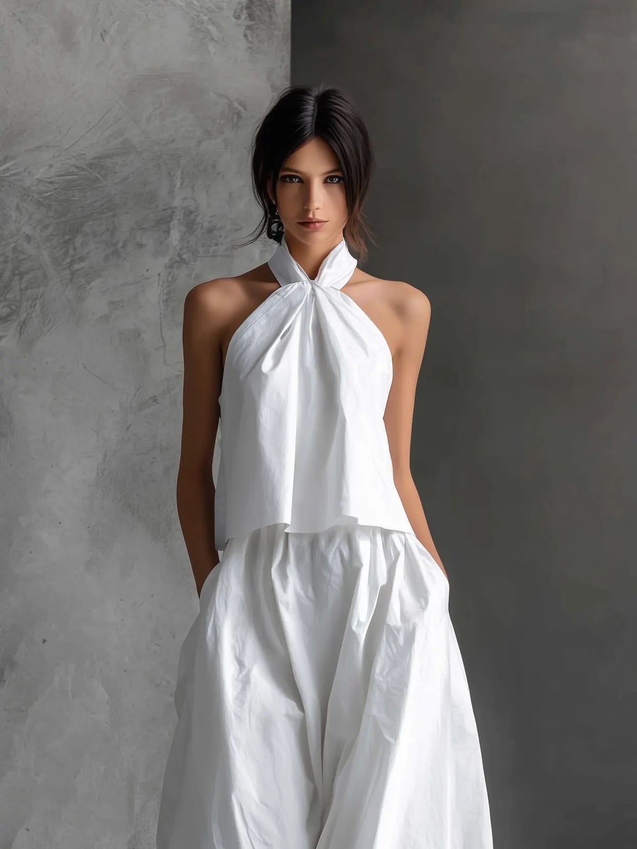 Klára | Két Részes Szett Női Halter Top Maxi Szoknya