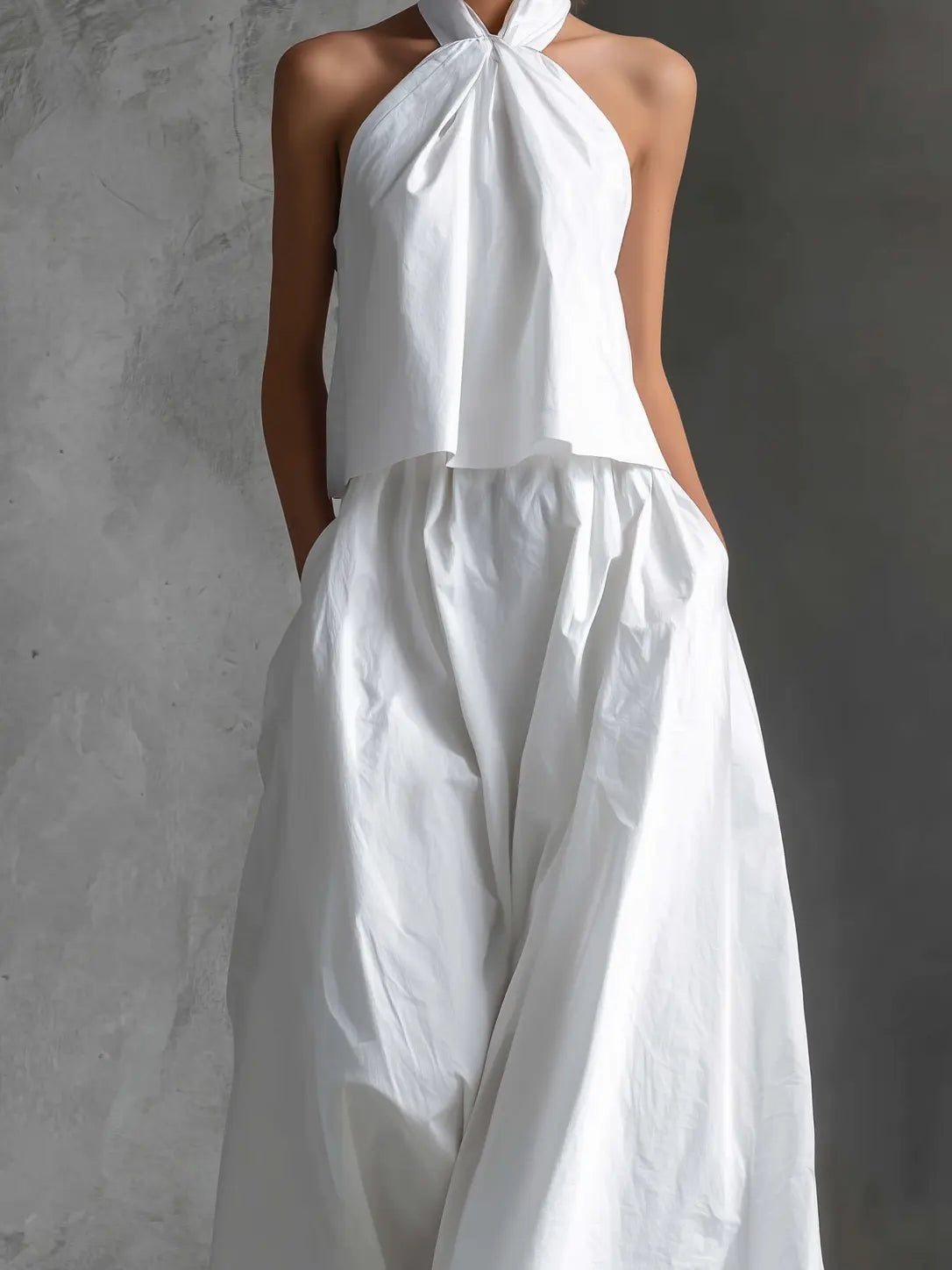 Klára | Két Részes Szett Női Halter Top Maxi Szoknya