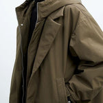 Kornél | Trench Coat Férfi Hosszú Kapucnis