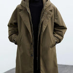 Kornél | Trench Coat Férfi Hosszú Kapucnis