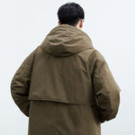 Kornél | Trench Coat Férfi Hosszú Kapucnis