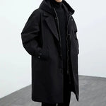 Kornél | Trench Coat Férfi Hosszú Kapucnis