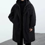 Kornél | Trench Coat Férfi Hosszú Kapucnis