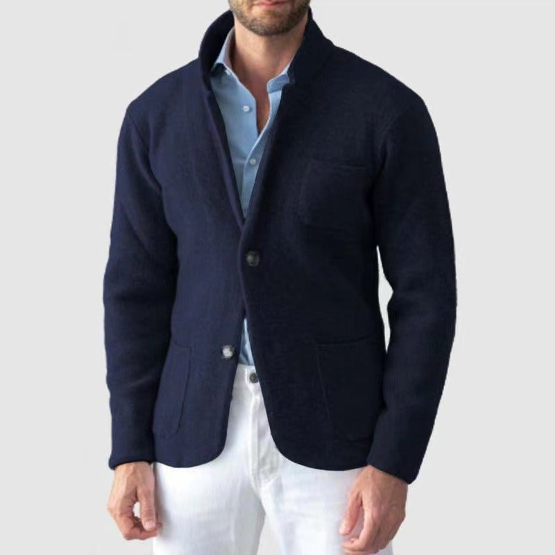 Krisztián | Kardigán Férfi Kötött Casual Blazer Szabású