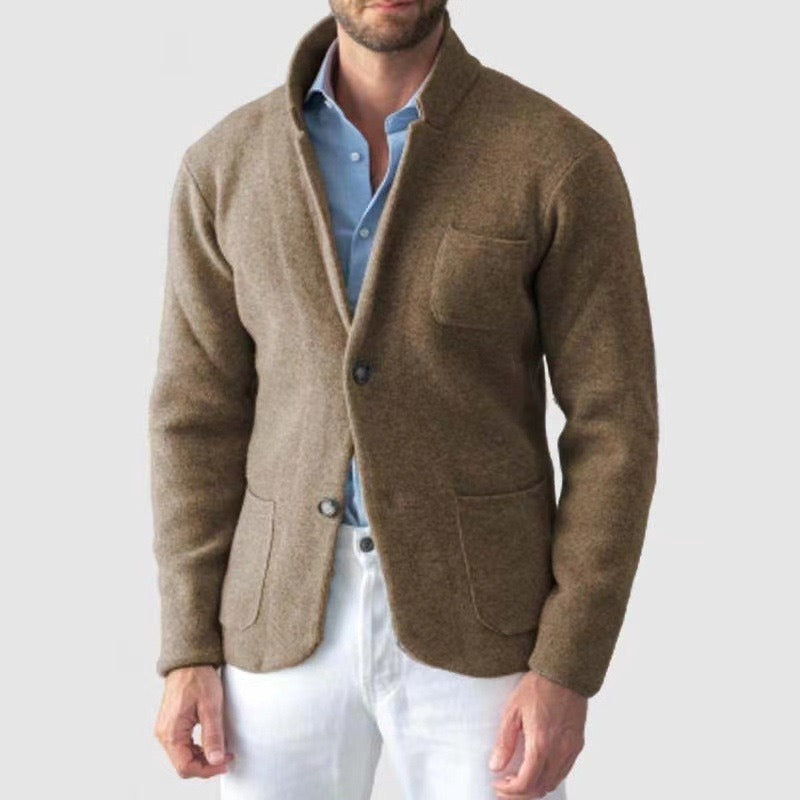 Krisztián | Kardigán Férfi Kötött Casual Blazer Szabású