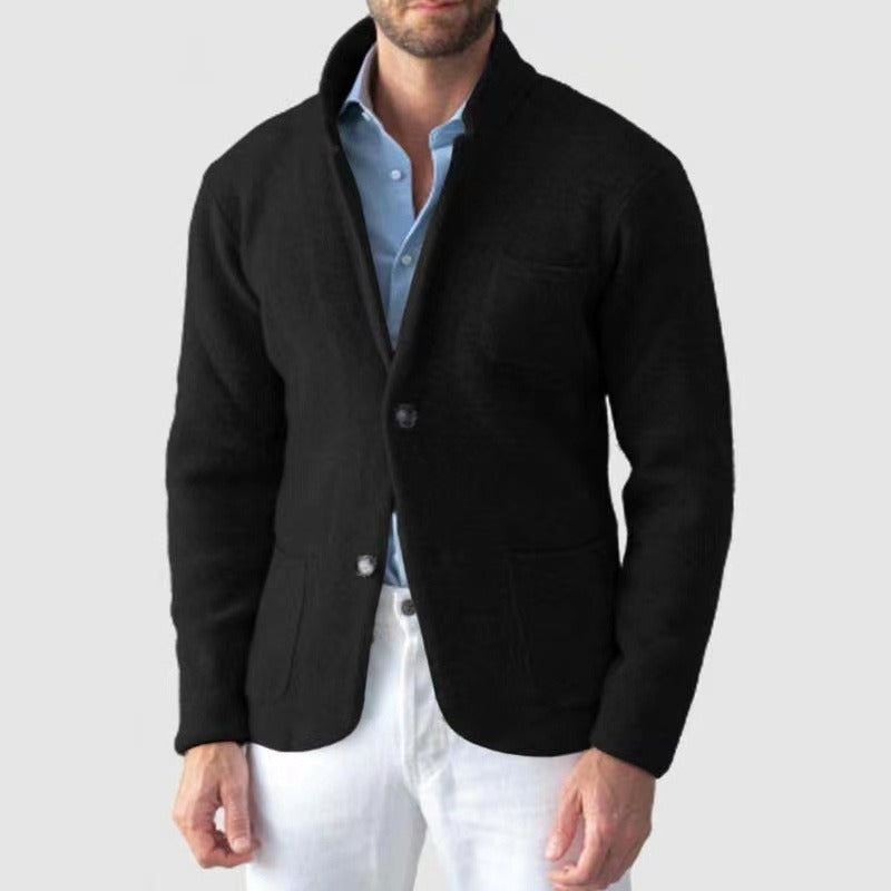 Krisztián | Kardigán Férfi Kötött Casual Blazer Szabású