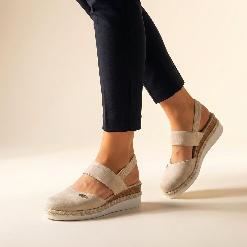 Krisztina | Espadrilles Platform Szandál Női Rugalmas Pántos Slingback