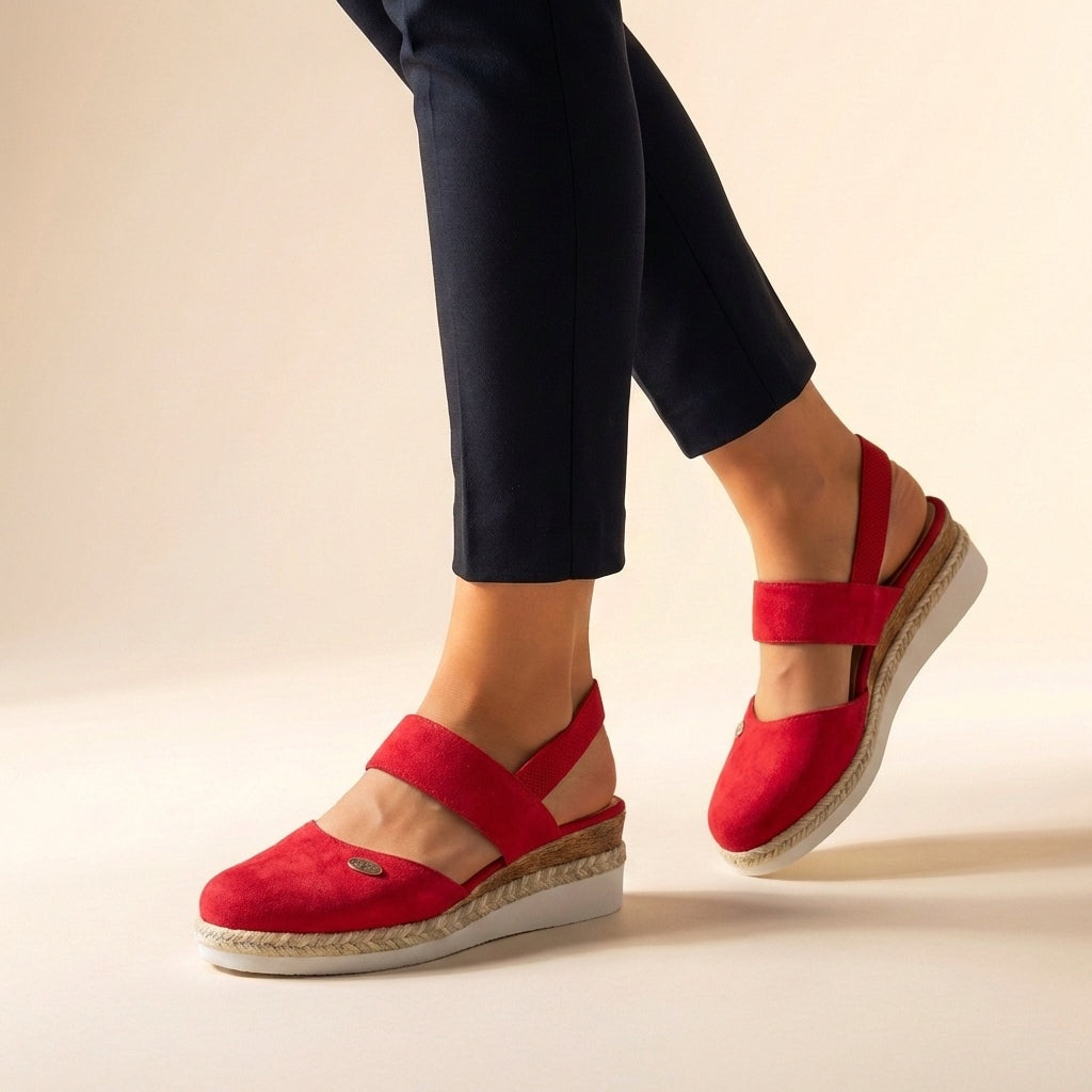 Krisztina | Espadrilles Platform Szandál Női Rugalmas Pántos Slingback