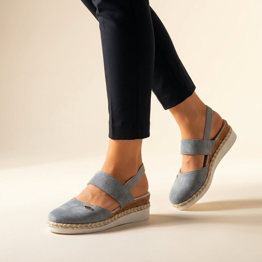 Krisztina | Espadrilles Platform Szandál Női Rugalmas Pántos Slingback