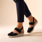 Krisztina | Espadrilles Platform Szandál Női Rugalmas Pántos Slingback