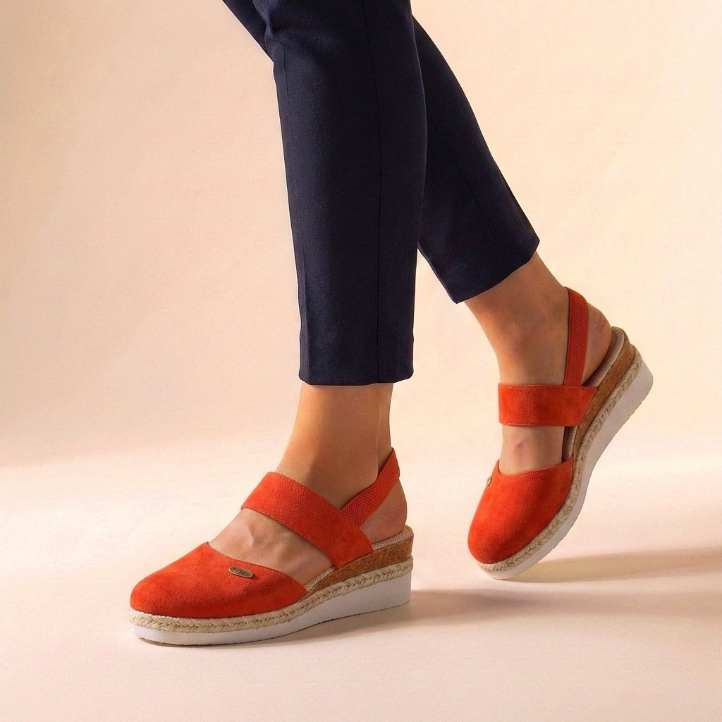 Krisztina | Espadrilles Platform Szandál Női Rugalmas Pántos Slingback