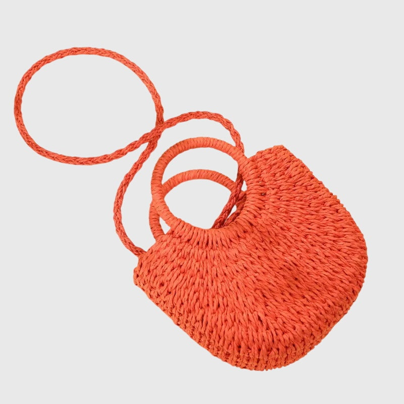 Krisztina | Fonott Táska Női Kerek Fogantyús Crossbody