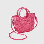 Krisztina | Fonott Táska Női Kerek Fogantyús Crossbody