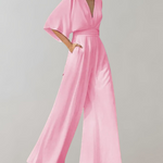 Krisztina | Jumpsuit Női V-nyakú Széles Szárú Batwing Ujjú
