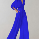Krisztina | Jumpsuit Női V-nyakú Széles Szárú Batwing Ujjú