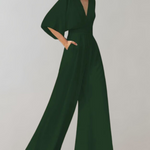 Krisztina | Jumpsuit Női V-nyakú Széles Szárú Batwing Ujjú