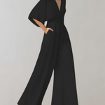 Krisztina | Jumpsuit Női V-nyakú Széles Szárú Batwing Ujjú