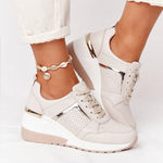 Krisztina | Sneaker Női Fűzős Perforált Sportcipő