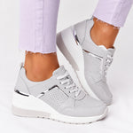 Krisztina | Sneaker Női Fűzős Perforált Sportcipő