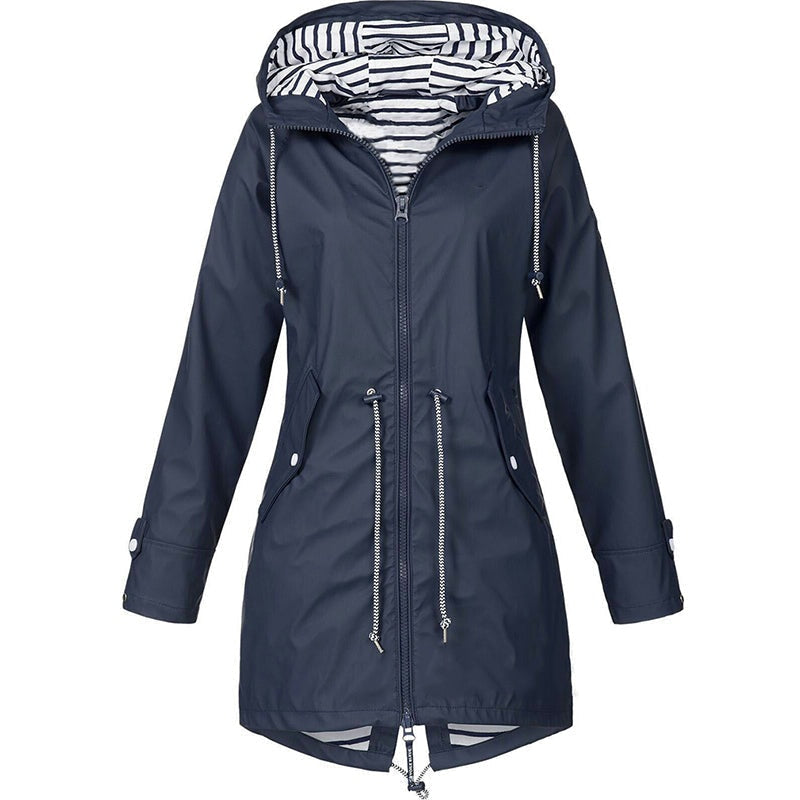 Leonie | Regenjacke mit Kapuze Damen Leicht Winddicht