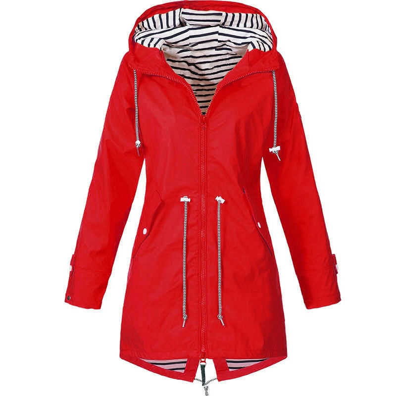 Leonie | Regenjacke mit Kapuze Damen Leicht Winddicht
