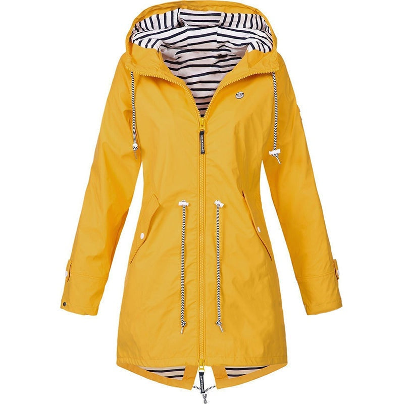 Leonie | Regenjacke mit Kapuze Damen Leicht Winddicht