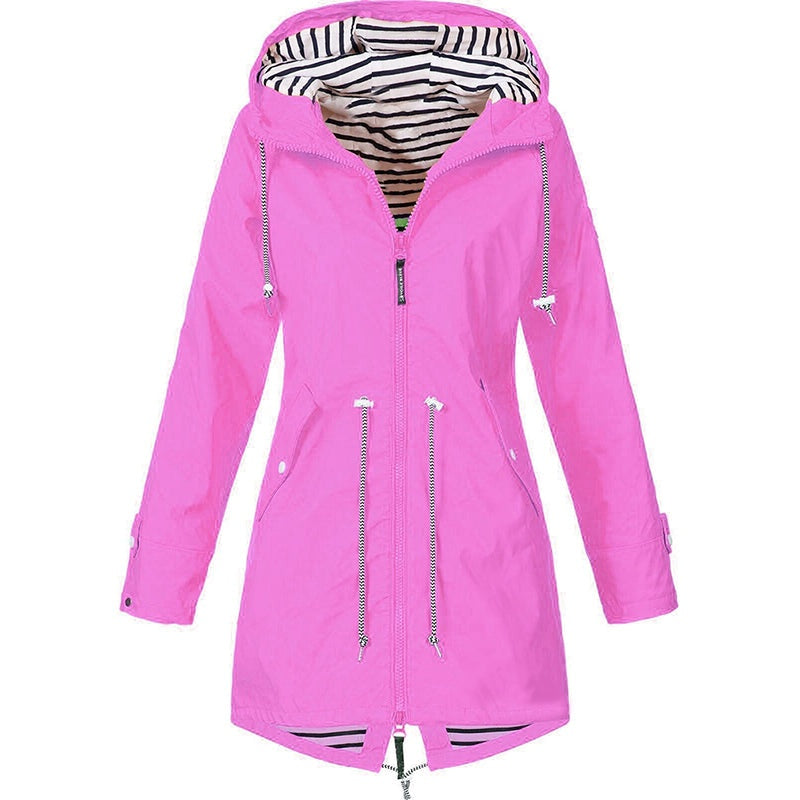 Leonie | Regenjacke mit Kapuze Damen Leicht Winddicht