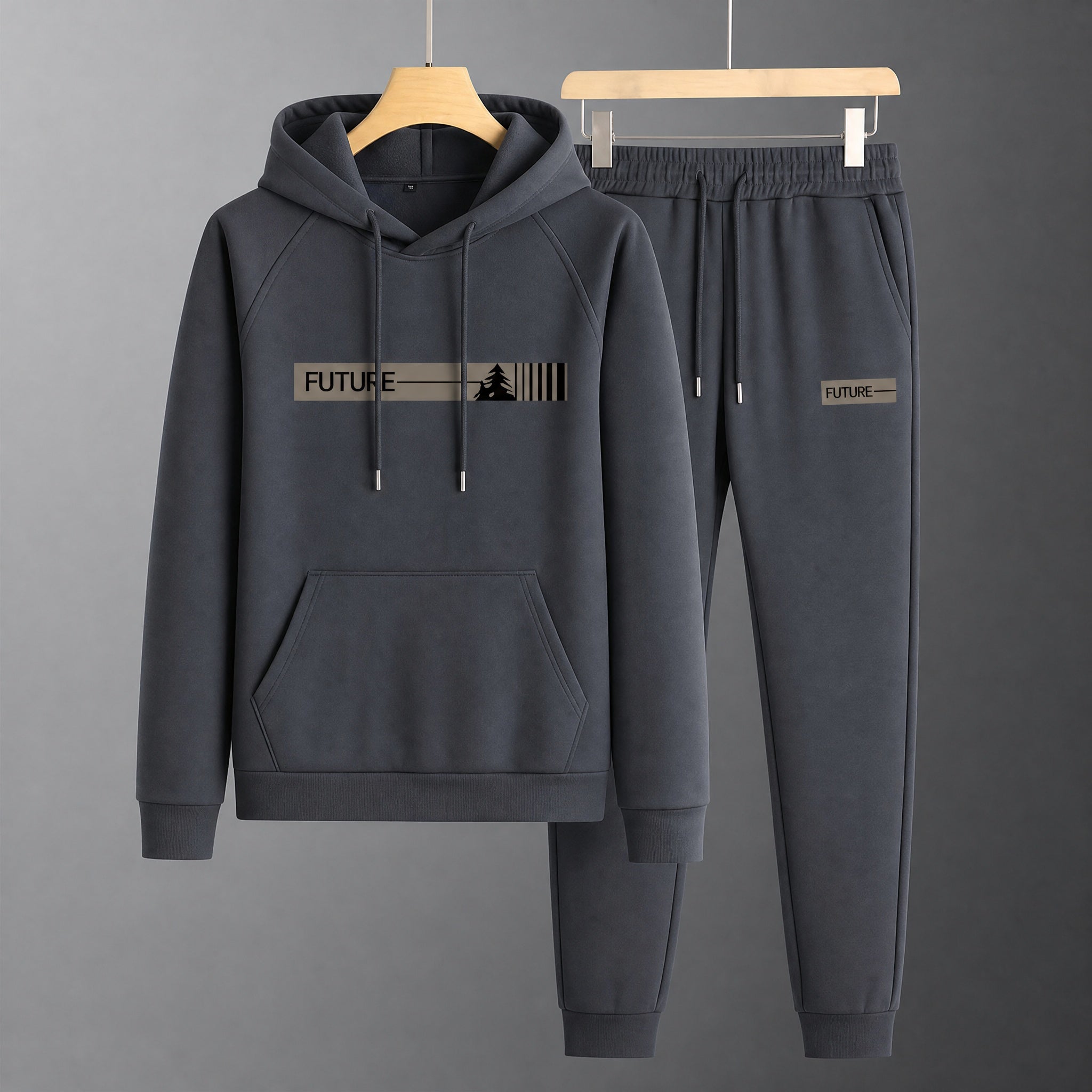 Leonie | Trainingsanzug Herren Hoodie Set mit Jogginghose Aufdruck